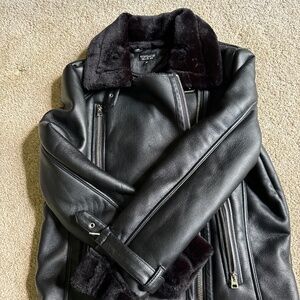 Top shop faux leather jacket